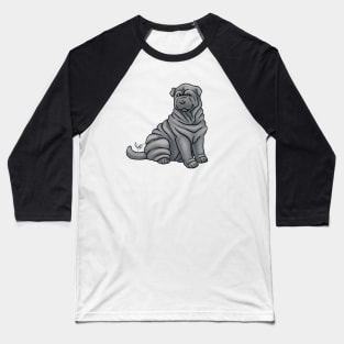 Dog - Chinese Shar-Pei - Gray Baseball T-Shirt
